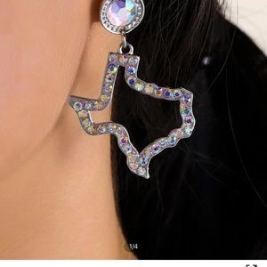 Rhinestone Texas earrings